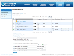 SYSTRAN Entreprise Server 7 - SYSTRAN Corpus Manager