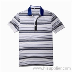 Forme a hombres rayados la camiseta del polo/la camiseta para hombre de Polo Collar Striped